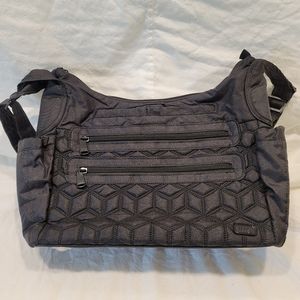 Lug Camper Crossbody Handbag - black